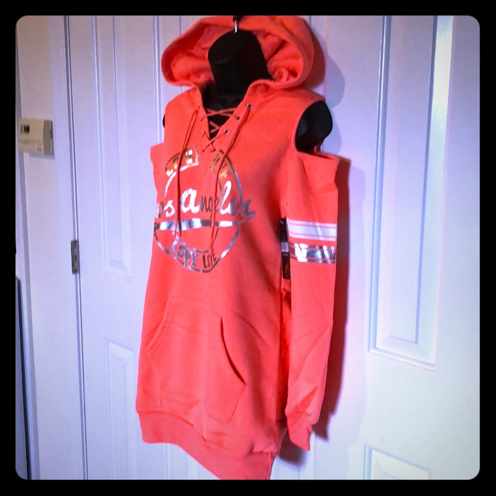 HOST PICK 💕 LAST CALL‼️ DONATING TO FIRE VICTIMS‼️ HOODED SWEATSHIRT Womens M L - Picture 12 of 12